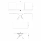 Ausziehbarer Esstisch auf 2,8 m mit Keramik- und Metallbeinen - Paoluccio Viadurini