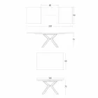 Ausziehbarer Esstisch auf 2,8 m mit Keramik- und Metallbeinen - Paoluccio Viadurini