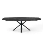 Ausziehbarer Tisch auf 210 cm aus Stahl und Keramik – Bavosa Viadurini