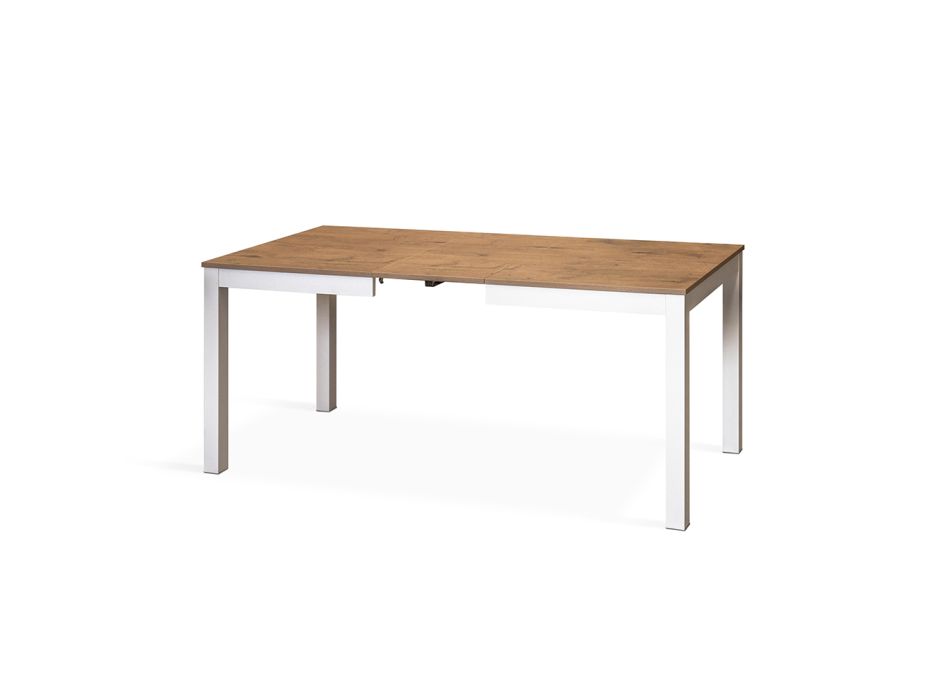 Ausziehbarer Tisch bis 210 cm aus Melamin und Massivholz Made in Italy - Gustavo Viadurini