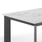 Ausziehbarer Tisch auf 220 cm aus Keramik mit Marmoroberfläche – Berice Viadurini
