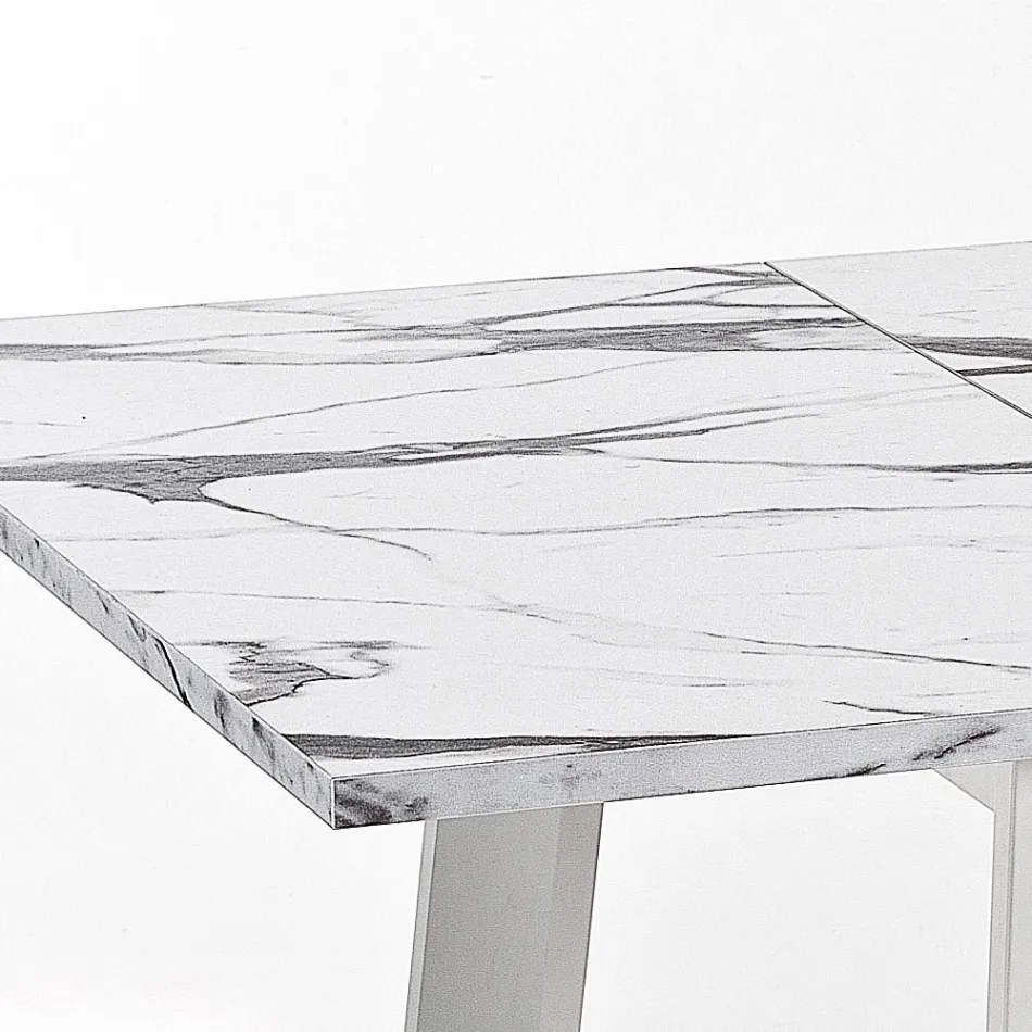 Ausziehbarer Tisch bis 220 cm in Buche und Melamin Made in Italy - Toles Viadurini