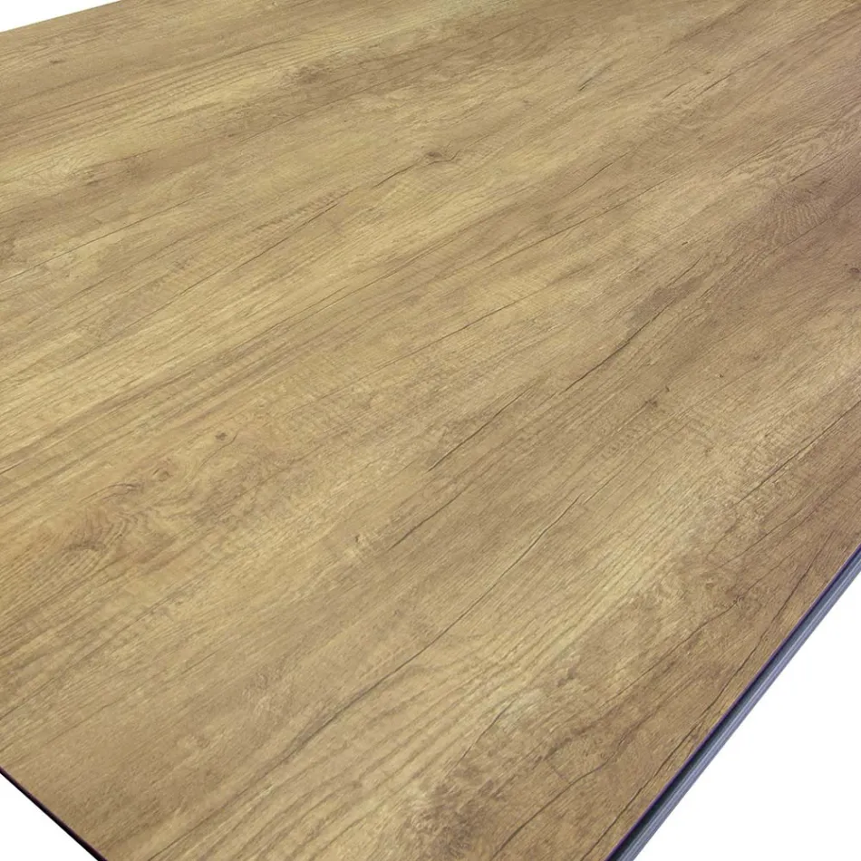 Ausziehbarer Tisch 240 cm aus Aluminium mit HPL-Platte - Righello Viadurini