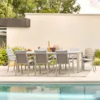 Ausziehbarer Tisch auf 240 cm aus pulverbeschichtetem Aluminium – lackiert Viadurini