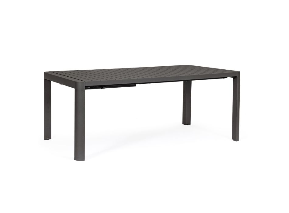 Ausziehbarer Tisch auf 240 cm aus pulverbeschichtetem Aluminium – lackiert Viadurini