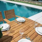 Ausziehbarer Tisch bis 240 cm für den Garten aus Akazienholz - Sereno Viadurini