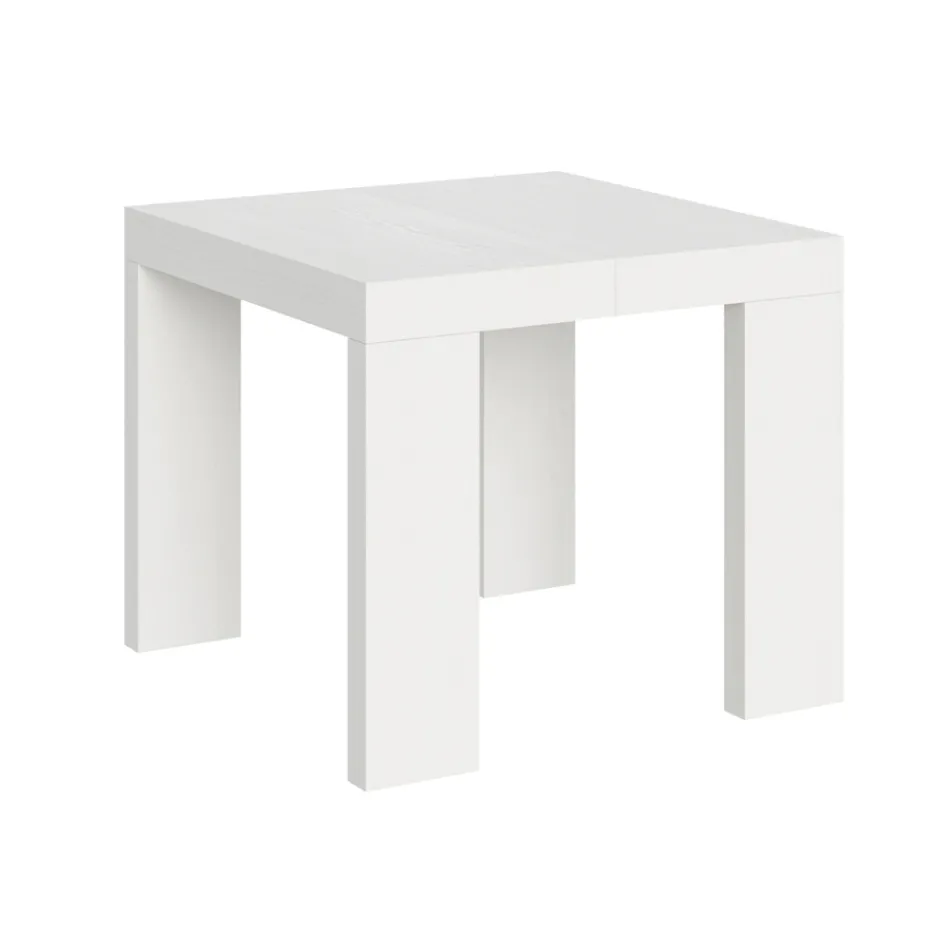 Ausziehbarer Tisch auf 246 cm aus Mikropartikeln aus Holz, hergestellt in Italien – Baum Viadurini