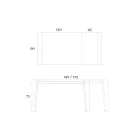 Ausziehbarer Tisch auf 265 cm aus Canaletto-Walnussholz, hergestellt in Italien – Orchidea Viadurini