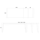 Ausziehbarer Tisch auf 265 cm aus Canaletto-Walnussholz, hergestellt in Italien – Orchidea Viadurini