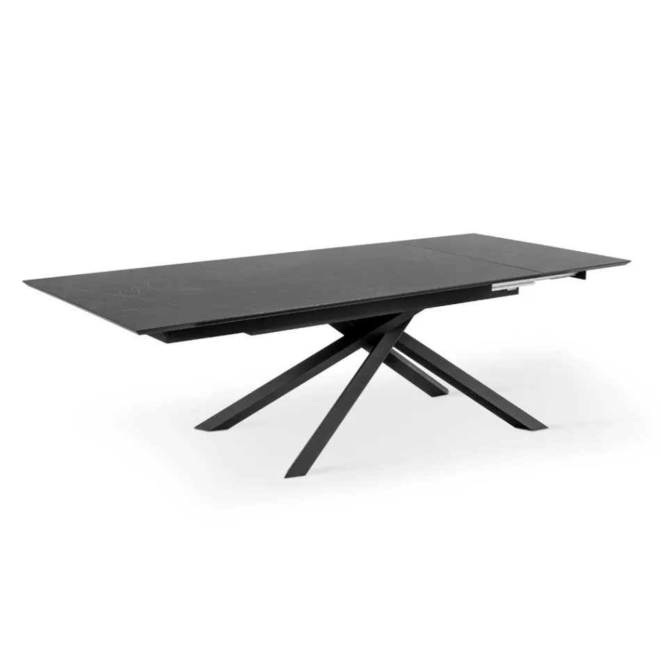 Ausziehbarer Tisch auf 270 cm mit HPL-Platte und Aluminium-Untergestell – Suchen Viadurini