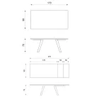 Ausziehbarer Tisch auf 270 cm mit HPL-Platte und Aluminiumgestell – Villongo Viadurini