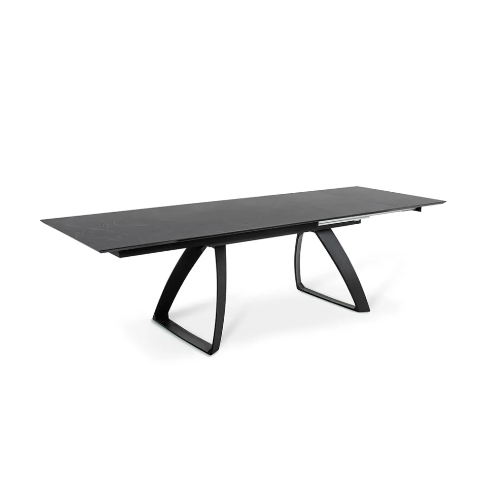 Ausziehbarer Tisch auf 270 cm mit HPL-Platte und Aluminiumgestell – Villongo Viadurini