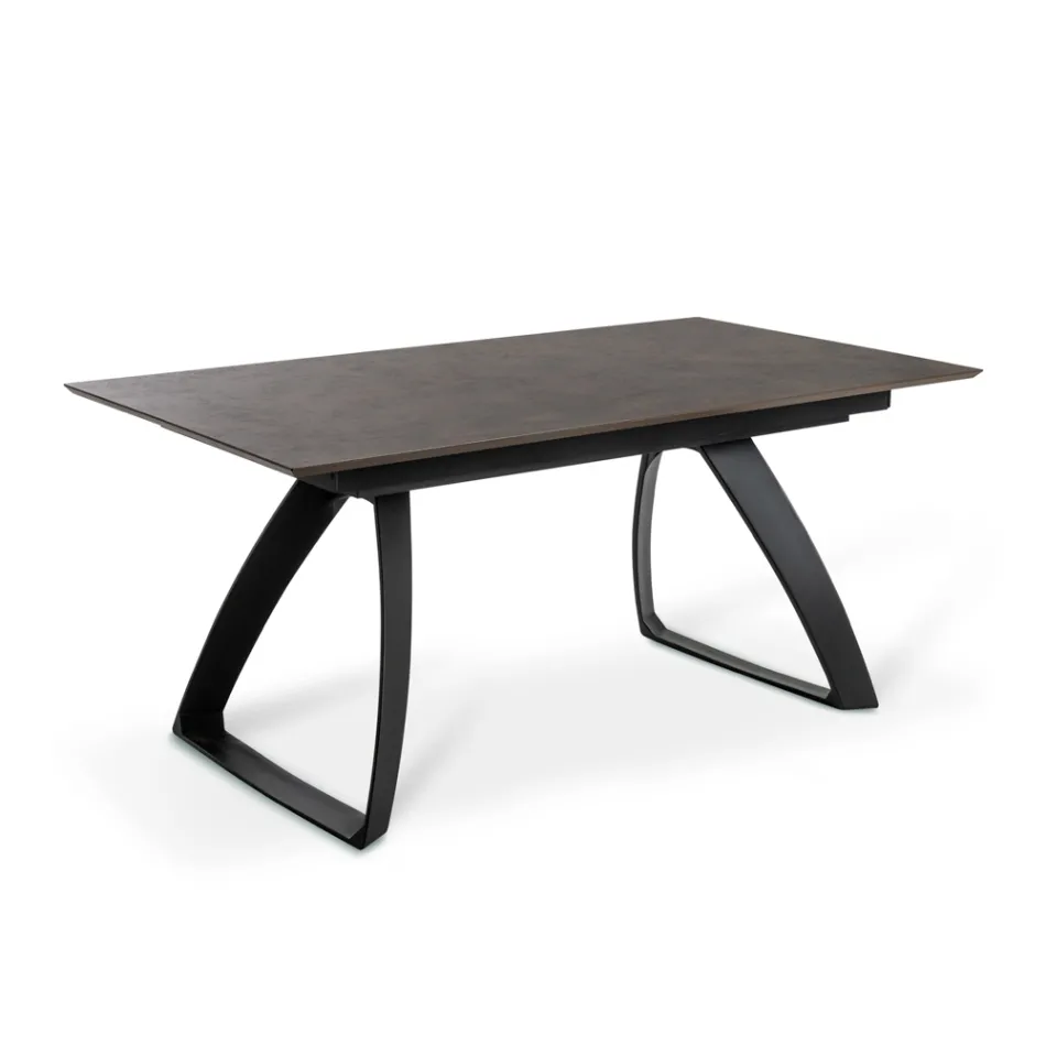 Ausziehbarer Tisch auf 270 cm mit HPL-Platte und Aluminiumgestell – Villongo Viadurini