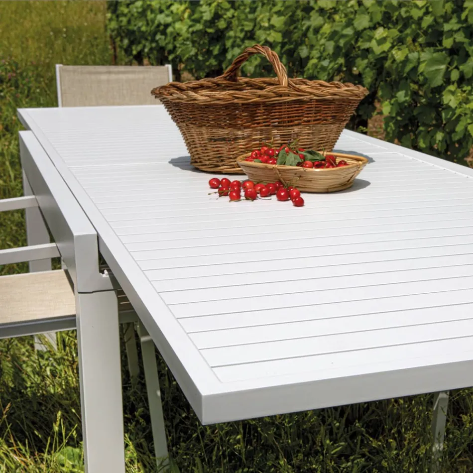 Ausziehbarer Tisch 270 cm Outdoor mit Aluminiumgestell - Sheet Viadurini