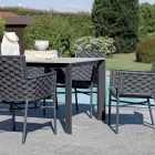 Ausziehbarer Tisch bis 276 cm mit Aluminium in Holzoptik - Ovara Viadurini