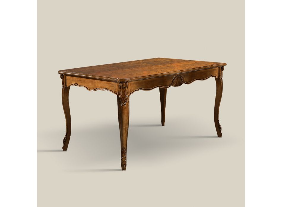 Ausziehbarer Tisch bis 280 cm aus Bassano Nussbaumholz Made in Italy - Caligola