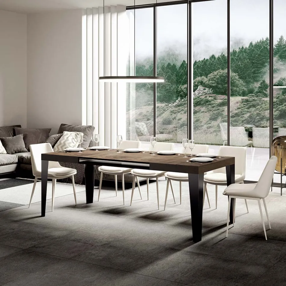 Ausziehbarer Tisch auf 284 cm in verschiedenen Größen und Ausführungen, hergestellt in Italien – Strand Viadurini