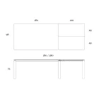 Ausziehbarer Tisch auf 298 cm aus Keramik und Metall, hergestellt in Italien – Tulpe Viadurini