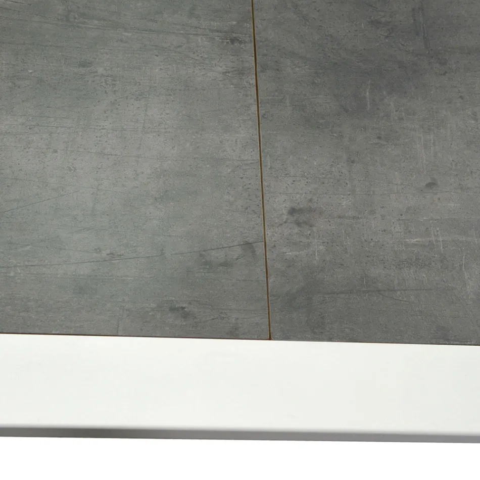 Ausziehbarer Tisch 300 cm aus Aluminium mit HPL-Einsatz - Righello Viadurini