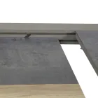 Ausziehbarer Tisch 300 cm aus Aluminium mit HPL-Einsatz - Righello Viadurini