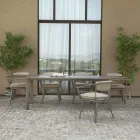 Ausziehbarer Tisch 300 cm aus Aluminium mit HPL-Einsatz - Righello Viadurini