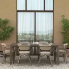 Ausziehbarer Tisch 300 cm aus Aluminium mit HPL-Einsatz - Righello Viadurini