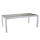 Ausziehbarer Tisch 300 cm aus Aluminium mit HPL-Einsatz - Righello Viadurini