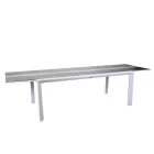Ausziehbarer Tisch 300 cm aus Aluminium mit HPL-Einsatz - Righello Viadurini