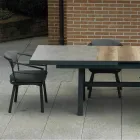 Ausziehbarer Tisch 303 cm aus Aluminium mit HPL-Platte - Righello Viadurini