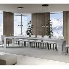 Ausziehbarer Tisch auf 440 cm aus Mikropartikeln aus Holz, hergestellt in Italien – Baum Viadurini