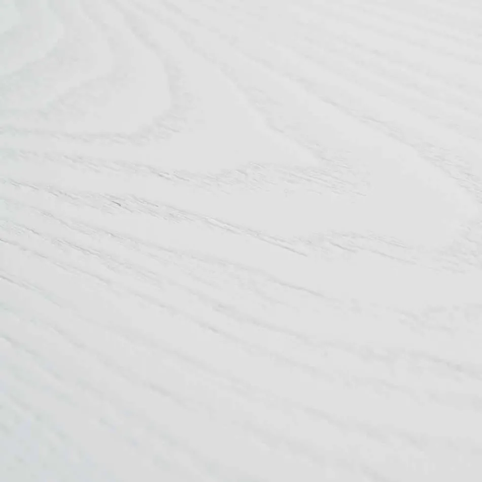 Ausziehbarer weißer Tisch mit Struktur aus natürlichem massivem Rico Viadurini