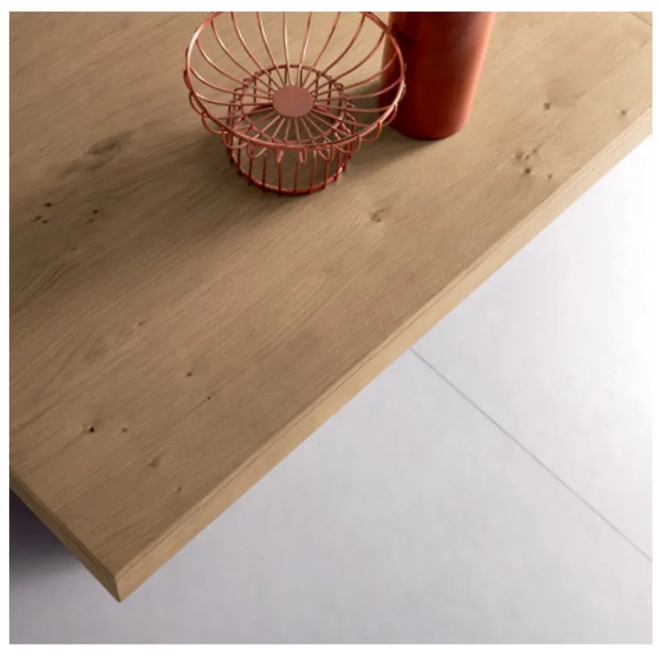 Ausziehtisch mit Mittelverlängerung aus furniertem Holz - Aperol Viadurini