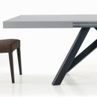 Ausziehbarer Tisch mit synchronisierter zentraler Öffnung aus Laminat – Settimmio Viadurini