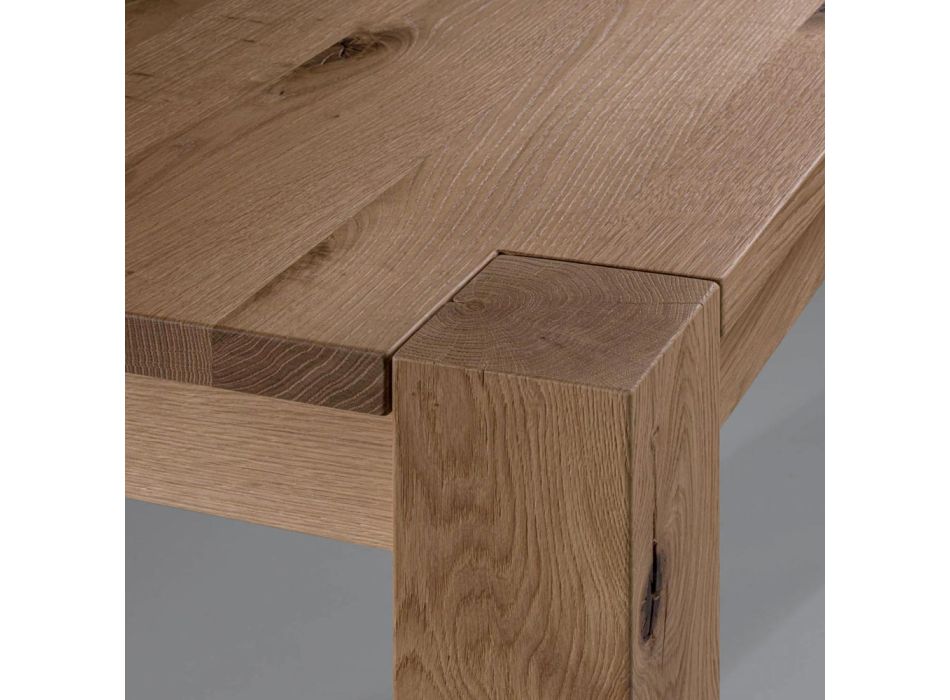 Ausziehbarer Tisch mit furnierten Beinen und Platte, hergestellt in Italien – Tash Viadurini