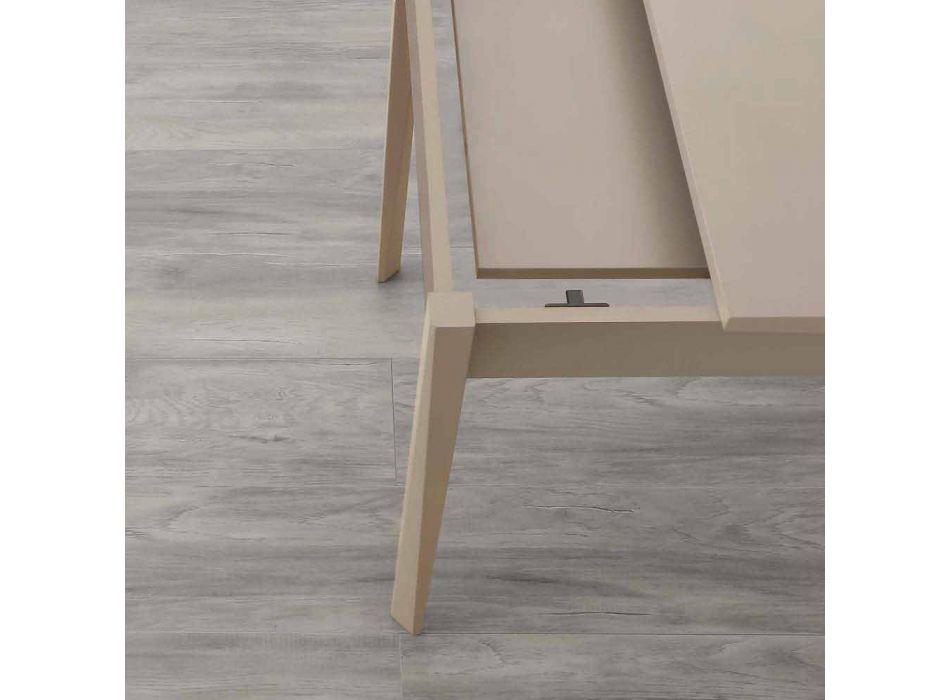 Ausziehbarer Tisch mit Empoli Massivholzbeinen, modernes Design