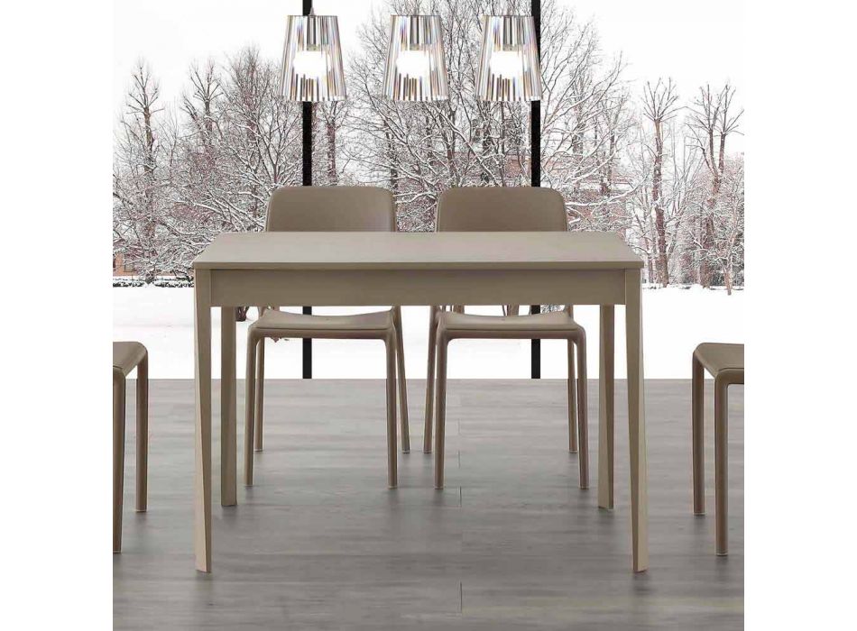 Ausziehbarer Tisch mit Empoli Massivholzbeinen, modernes Design