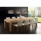 Ausziehtisch mit Massivholzbeinen und oben listellare Indiana Viadurini