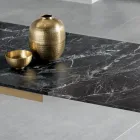 Ausziehtisch mit Tischplatte in dunkler Marmoroptik - Anis Viadurini