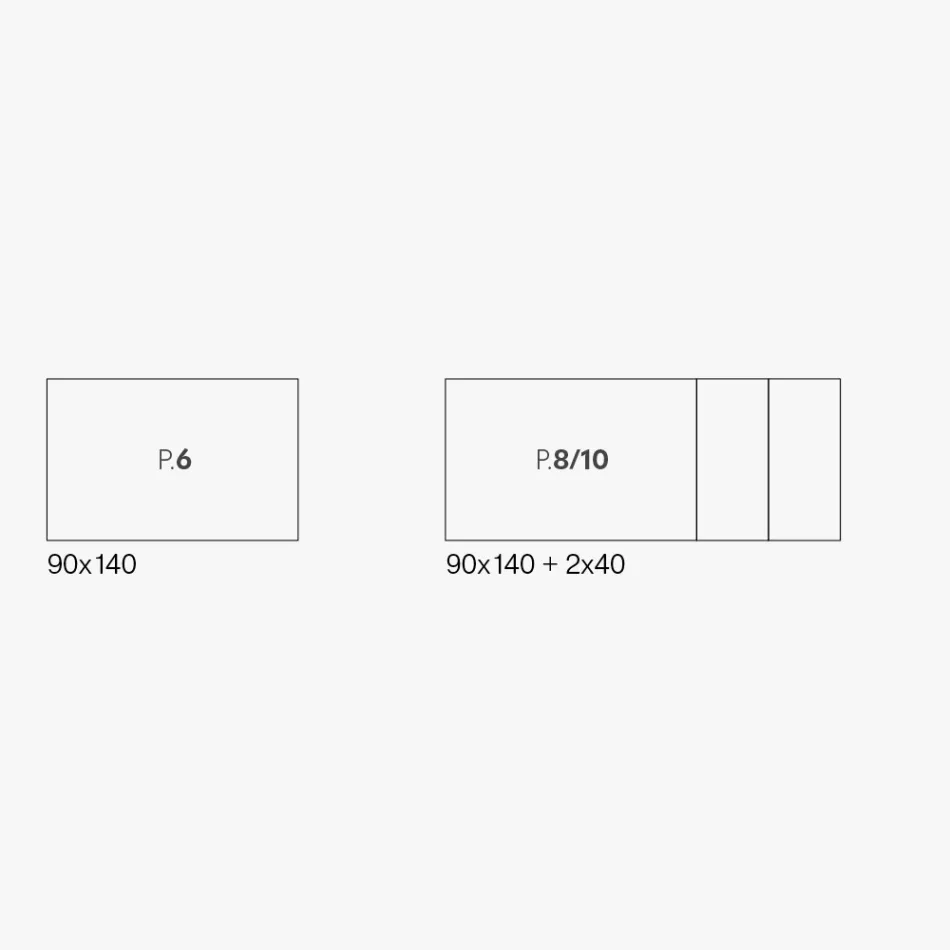 Ausziehbarer Tisch mit Melaminplatte aus eisweißem Zement - Ariel Viadurini