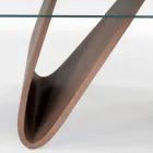 Ausziehbarer Tisch mit Glasplatte, hergestellt in Italien – Equatore Viadurini