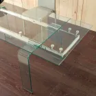 Ausziehtisch mit gehärtetem Glas Herrn Viadurini