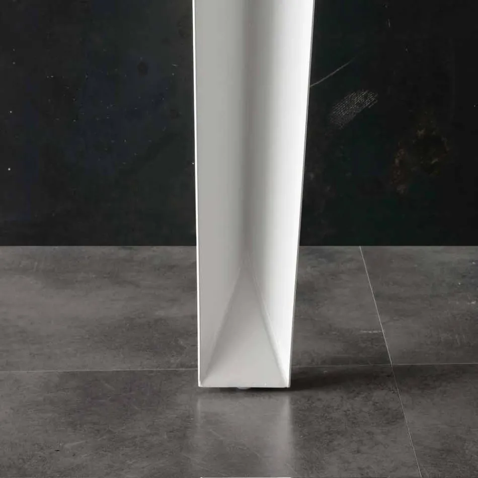 Tisch mit Abdeckplatte aus gehärtetem Glas Baltimore modernen Viadurini