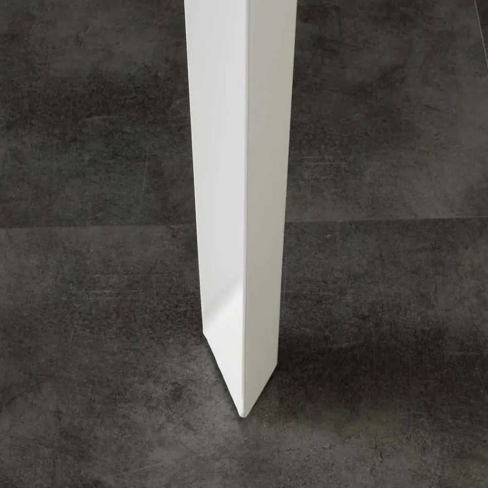 Tisch mit Abdeckplatte aus gehärtetem Glas Baltimore modernen Viadurini