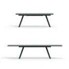 Ausziehbarer Gartentisch aus verzinktem Stahl Made in Italy - Brienne Viadurini