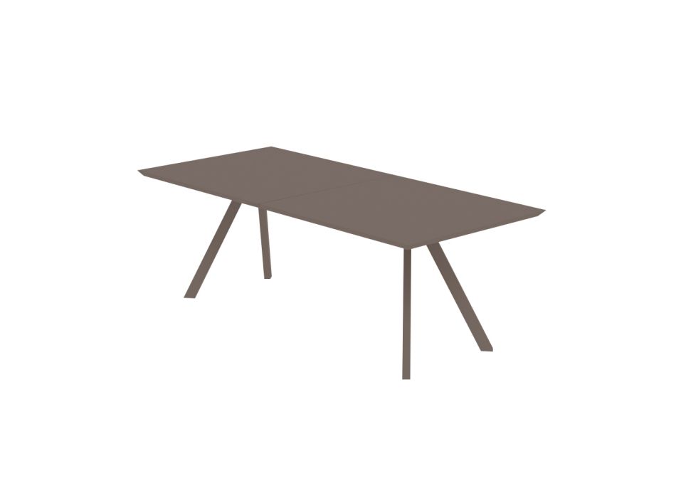 Ausziehbarer Gartentisch aus verzinktem Stahl Made in Italy - Brienne Viadurini