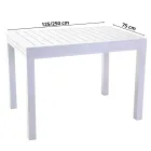 Ausziehbarer Gartentisch komplett aus Aluminium - Sheet Viadurini