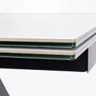 Ausziehbarer Esstisch 240 cm Glas- und Keramikplatte - Barone Viadurini