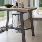 Ausziehbarer Esstisch aus Holz und Metall bis zu 280 cm - Gallotto Viadurini