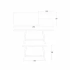 Ausziehbarer Esstisch aus Holz und Metall bis zu 280 cm - Gallotto Viadurini