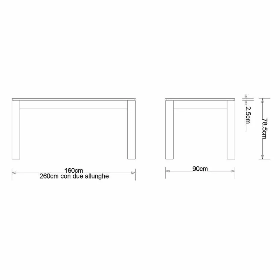 Ausziehbarer Designtisch aus massiver Eiche, hergestellt in Italien, Frank Viadurini